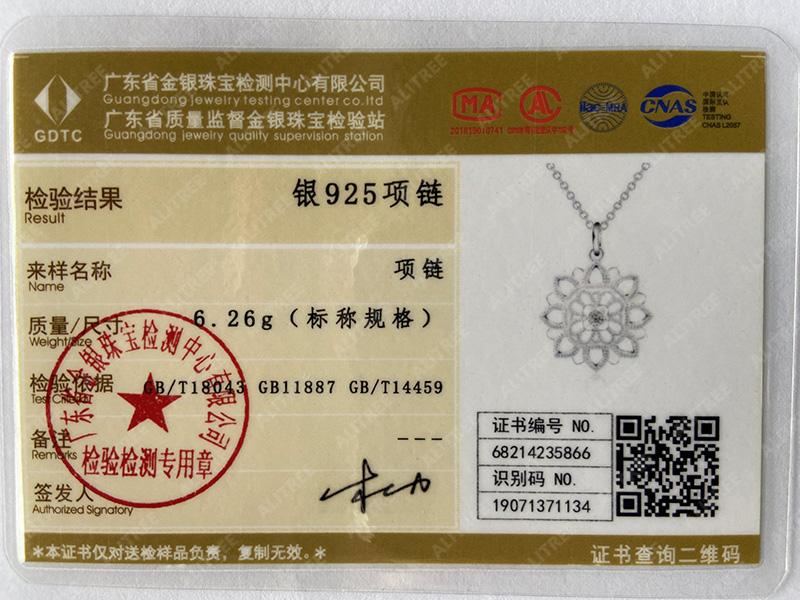 Ожерелье с подвеской из стерлингового серебра 925 пробы с полым резным цирконом AAA, ювелирные изделия