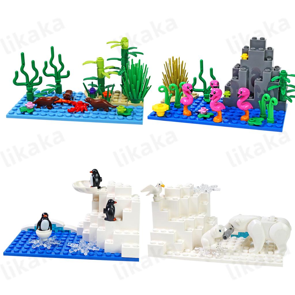 Городские фермерские животные, строительные блоки, природа, животные, рыба, выдра, MOC, подводный мир, рыба, дельфин, осьминог, набор, игрушки для детей, подарок