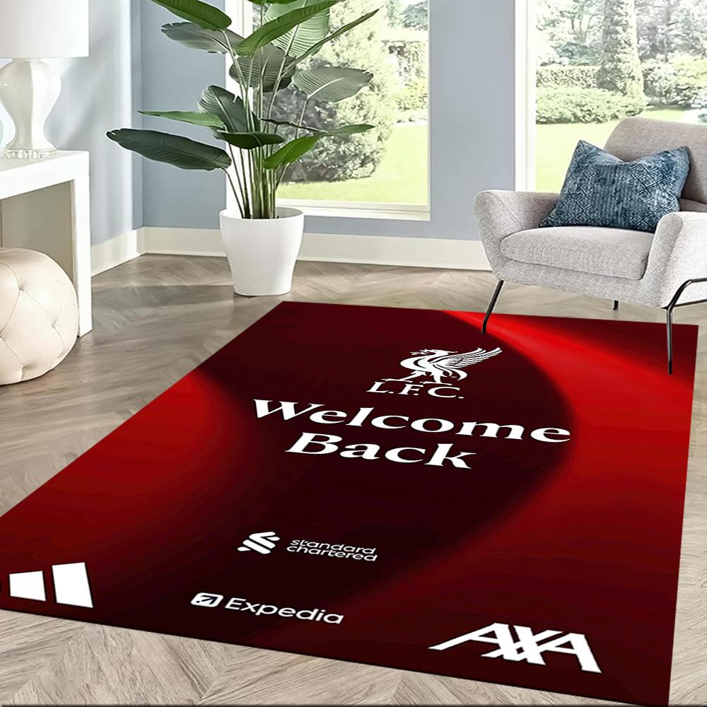 Liverpool Football Club Floor Mat Design For Game Room Balcony Dormitory Dining Room Antislip Carpet Anime Office Decor Perfect Gift For Womenmen