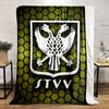 STVV Crest on Hexagonal Pattern for all seasons blanket lunch break throw gift