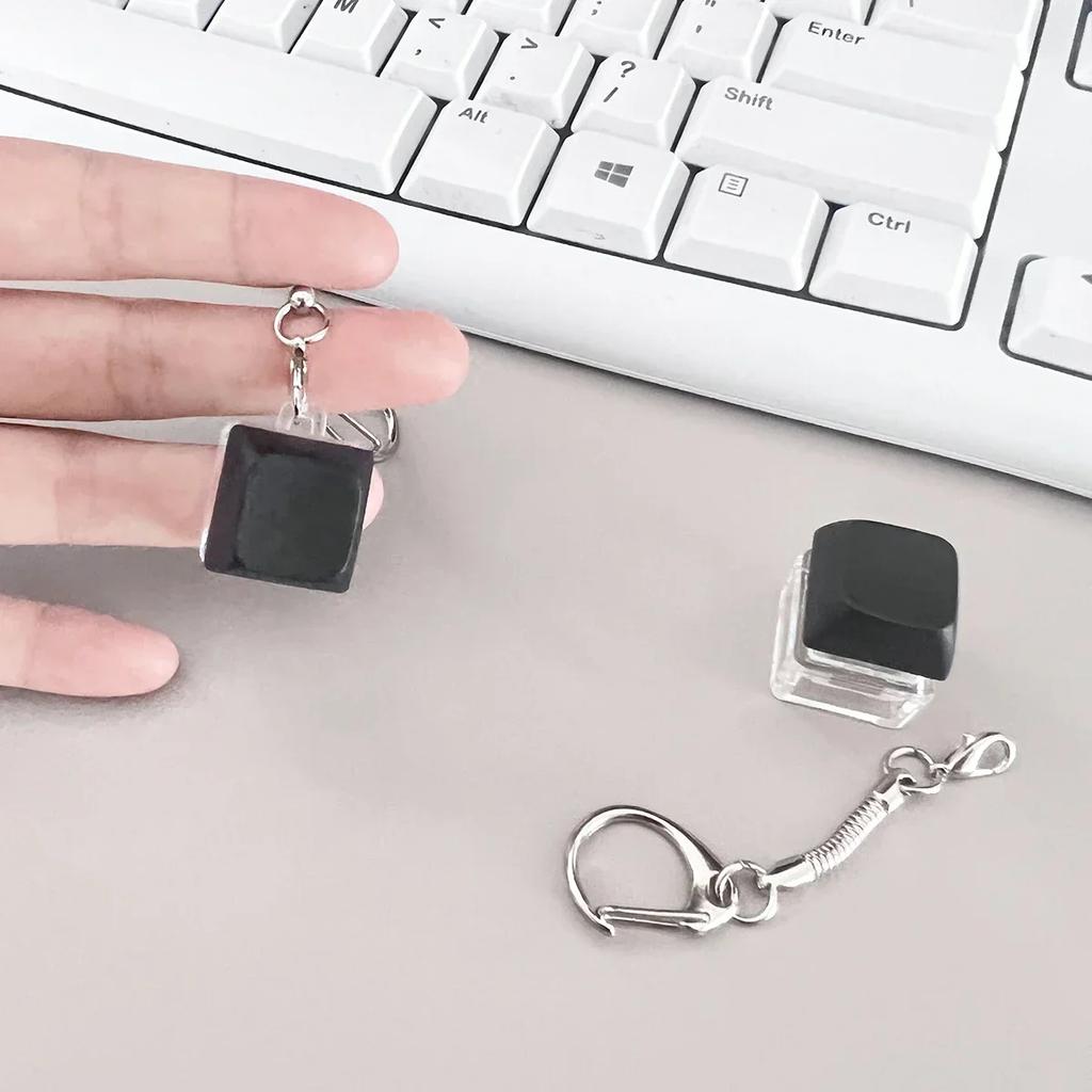 Personality Computer Multi Color Mechanical Keyboard Pendant Button Stress Press Finger Boring Key Chain Toy Gift