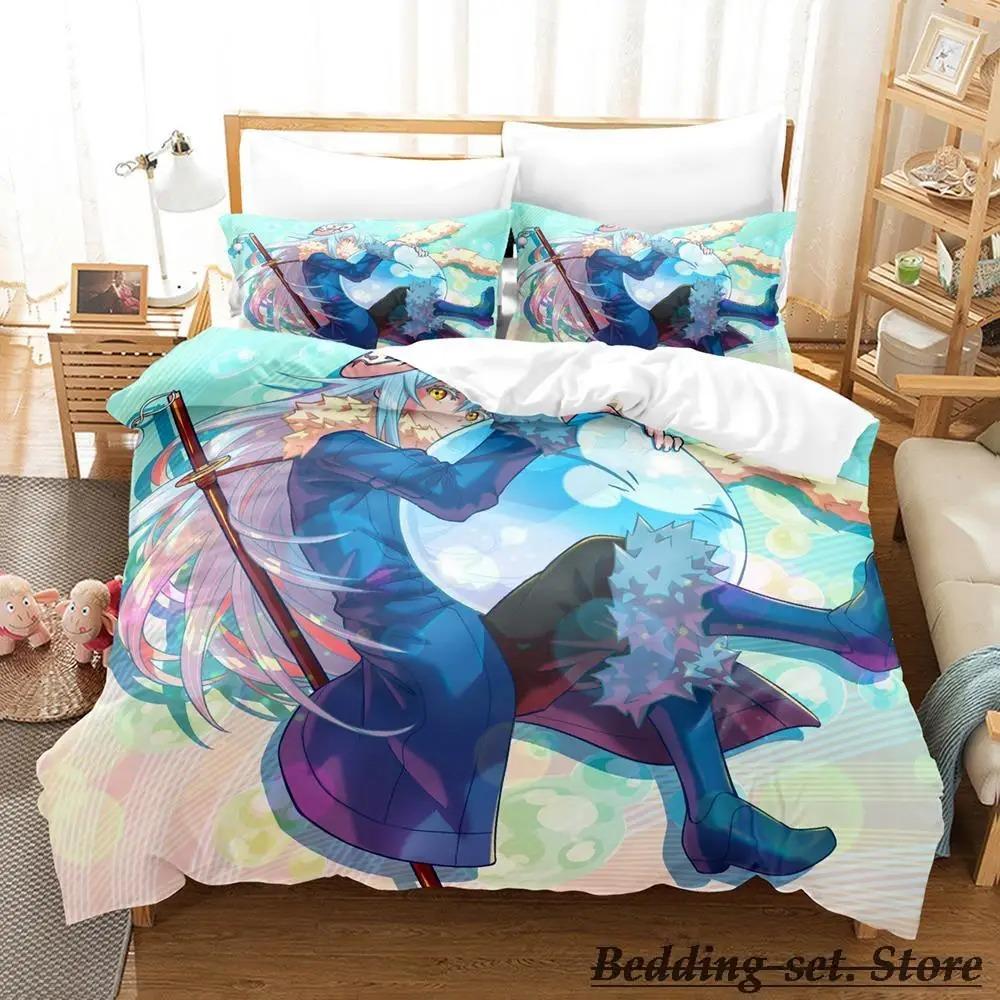 Rimuru Tempest Bedding Set Single Twin Full Queen King Size Bed Set Adult Kid Bedroom Duvetcover Sets Anime Parure De Lit Bed