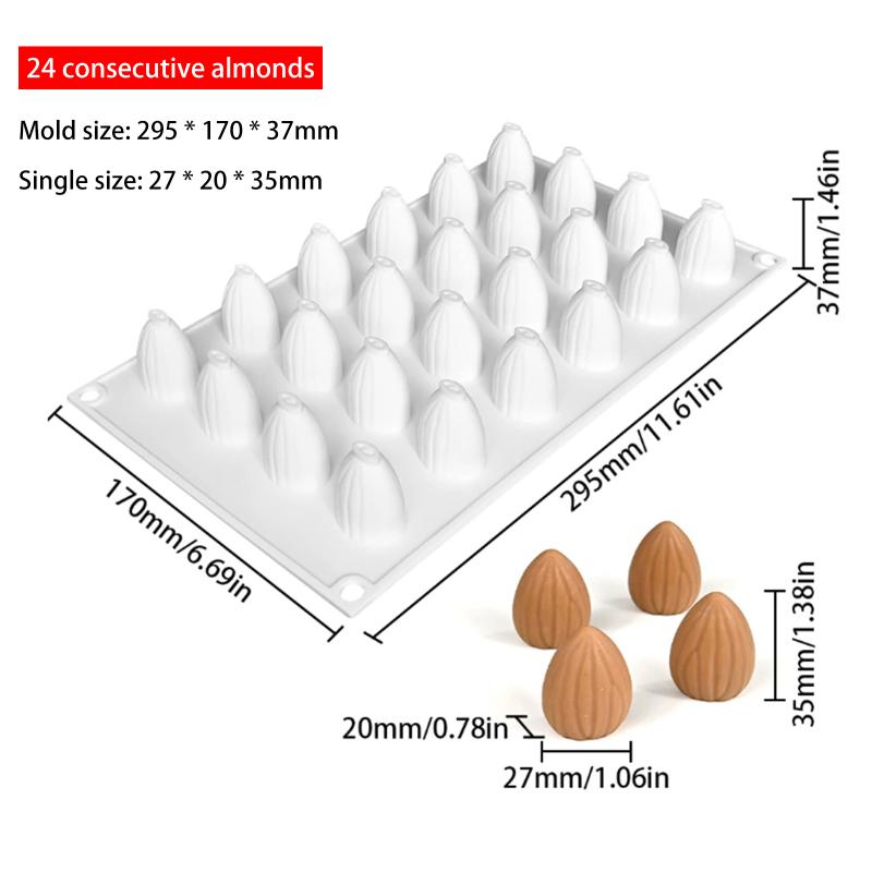 Silicone Fruit Peach Mold for Almond Mousse Cake Baking Flexible Nonstick Pan Home Kitchen Dessert Decoration