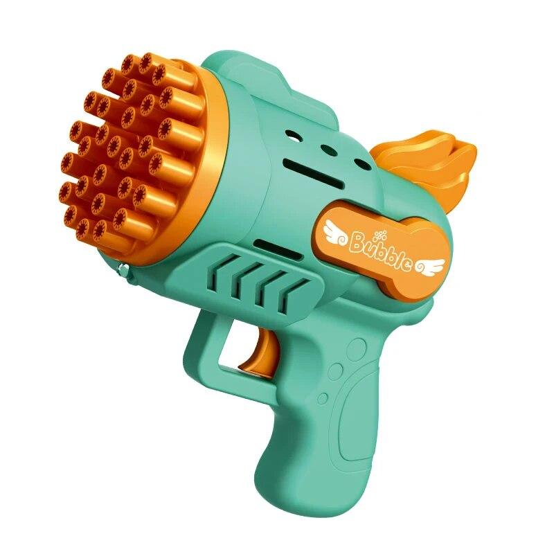 Light-Up Bubble Gun - 29-Hole Gatling Blaster For Boys & Girls 6-14 Years Old(Batteries & Bubble Liquid Not Included)