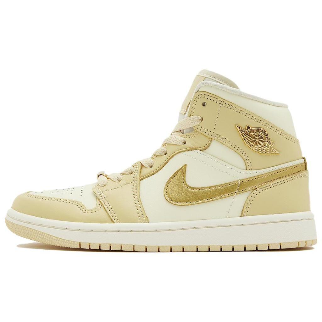 Jordan 1 Mid Se Бледно-ванильный Металлик Золотой Женский FB9892-200
