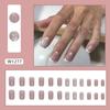 Французские накладные ногти, длинные квадратные ногти, модные накладные ногти для женщин и девочек