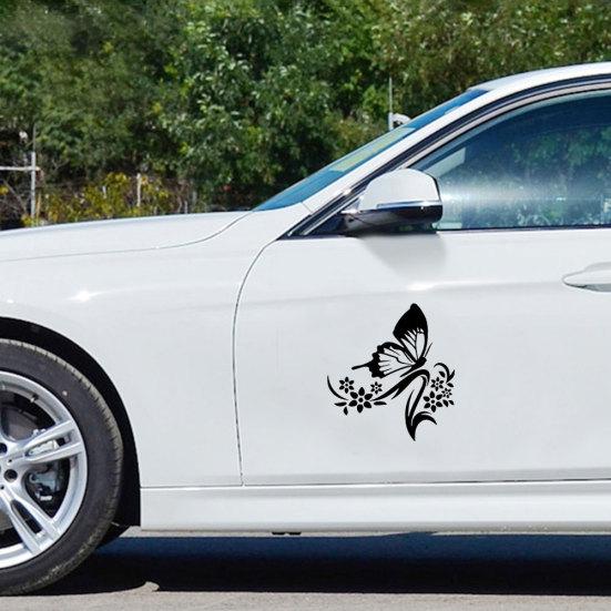 Светоотражающие цветы бабочка автомобиль Стайлинг декоративные наклейки авто наклейки декор