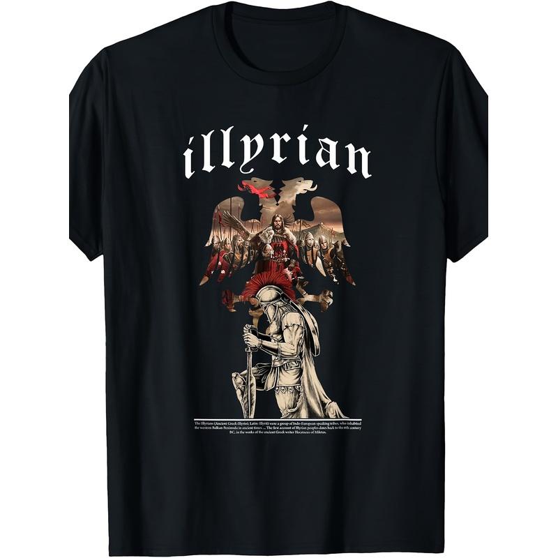 Autochthonous Illyrians Albanian T-Shirt, Men's T-Shirt Classic Perfect for Home|Outdoor|Gifting|Work (Birthdays|Valentine's Day|Mother's Day)