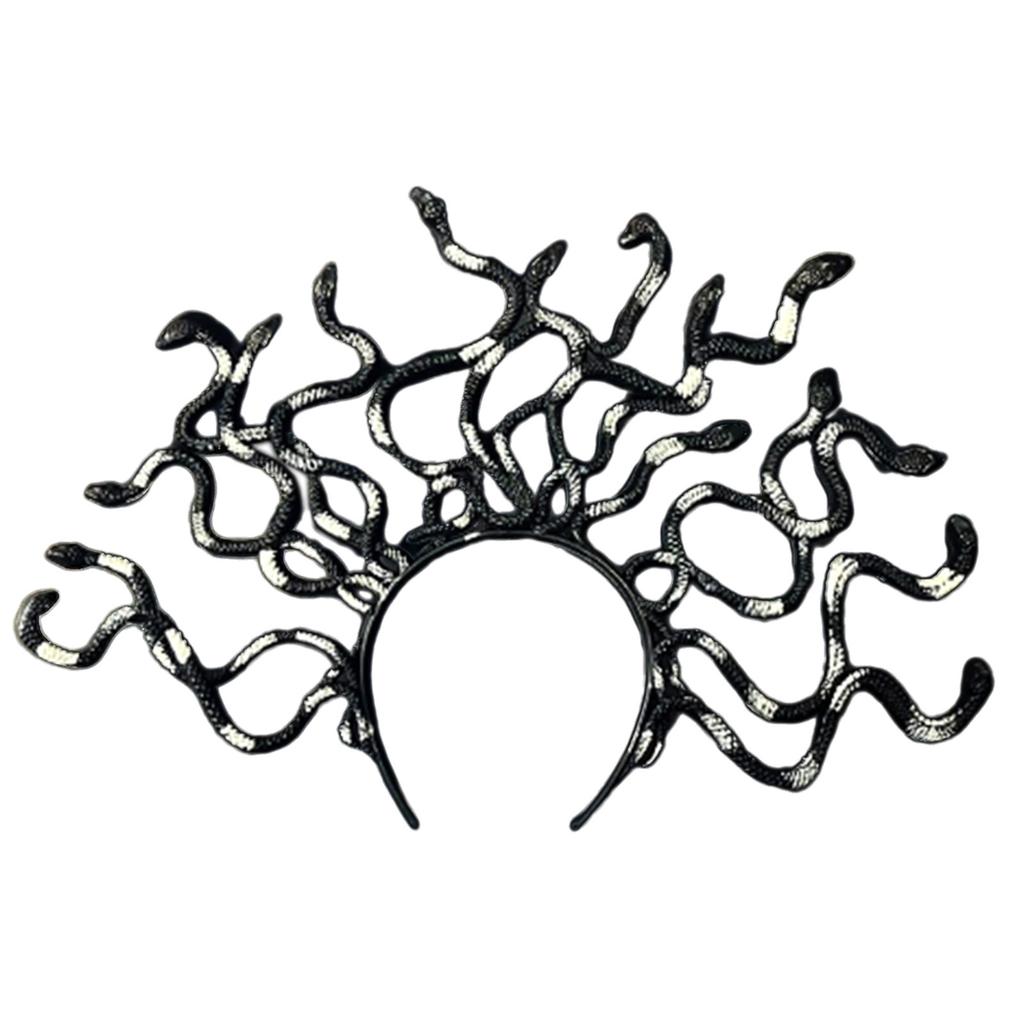 Headband Wearable Snake Hairband Cosplay Costume Novelty Medusa Snake Hairband for Adult Masquerade Headwear