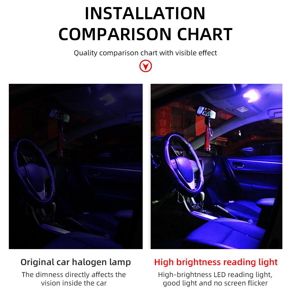 1x Фестонный светодиодный светильник для чтения 8SMD Синий Белый с цоколем T10 BA9s C5W Автомобильный клиновидный салонный купольный светильник Авто Ширина Подсветка номерного знака 12В