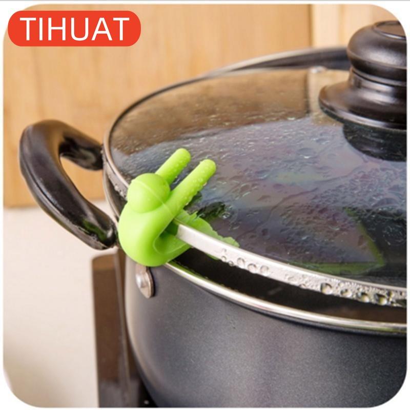 1/6 шт. Устройство защиты от перелива, предотвращающее поднятие крышки с кастрюлей с супом, кухонный гаджет, подставка, силиконовый держатель