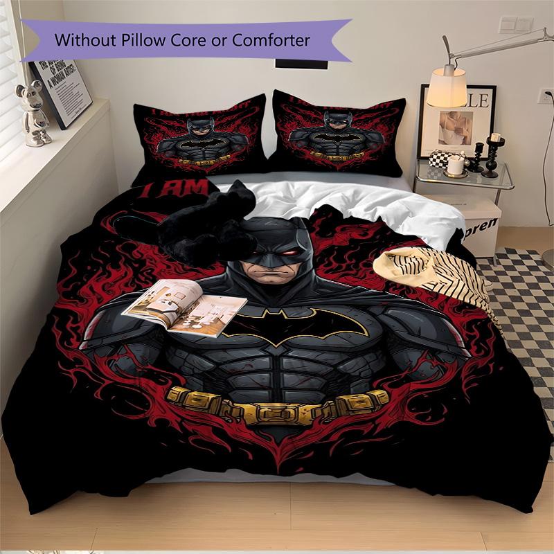 Nighttime Hero Costume Print 3Pcs Bedding Setduvet Cover With 2 Bedropillowcase Home Birthday Gift