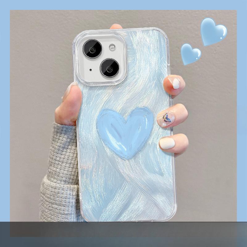 Подходит для Apple 15 Чехол для мобильного телефона Лето Iphone14promax Картина маслом Love Stand 13 Пряжа из перьев 12 Высококачественный 11