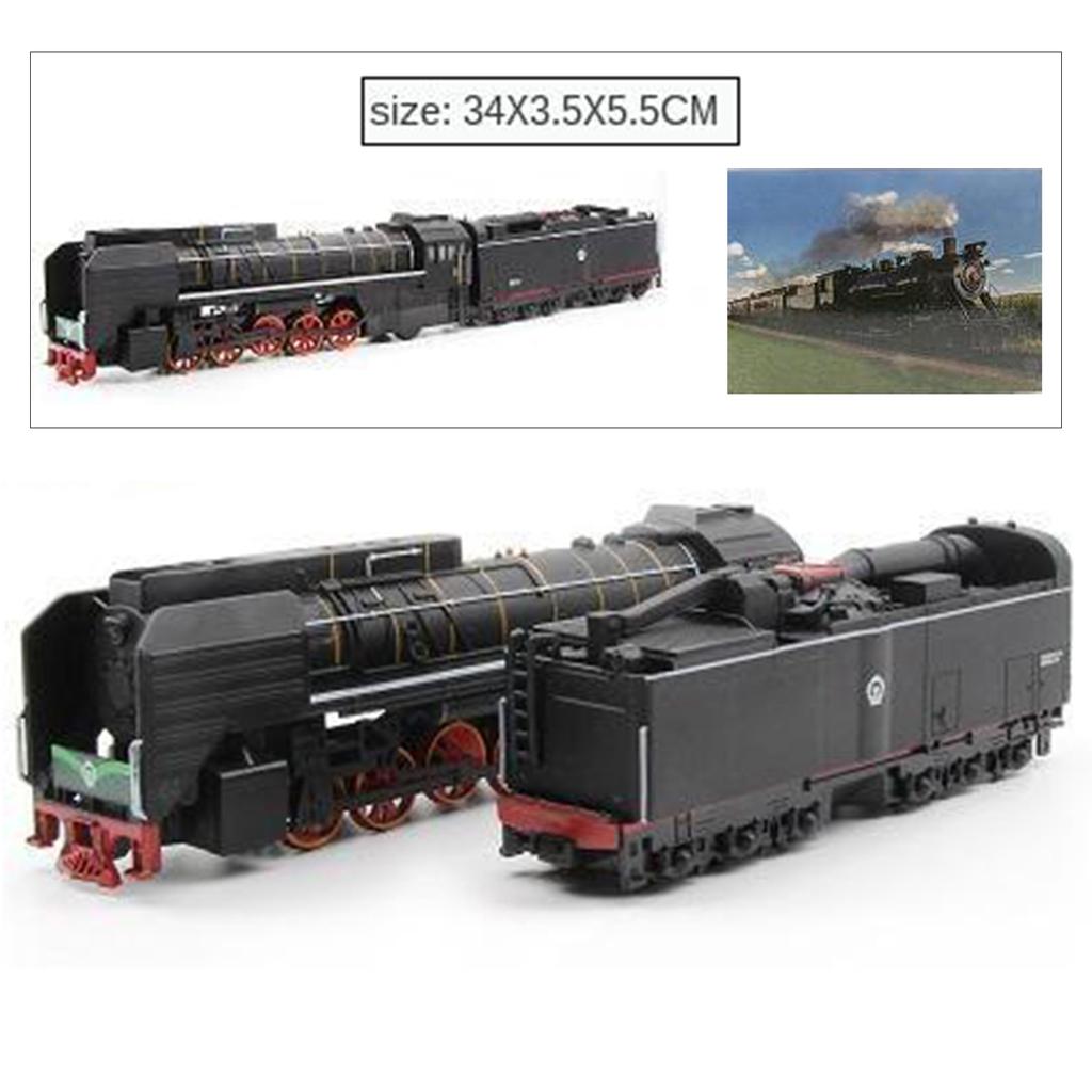 Игрушечный паровоз со звуком, легкий сплав, двигатель поезда, модель автомобиля для детей, черный
