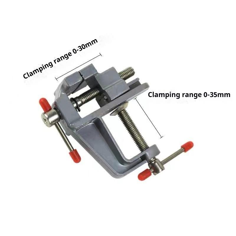Мини тиски настольные из алюминиевого сплава с плоскими губками