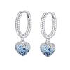 Серьги из серебра S925 Стиль Серия 'Сердце Любви' Женские Серьги-Кольца Праздничные Свадебные Изящные Украшения для Девочек Подарки