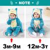 Костюм 0-5 лет Малыш Снорлакс Комбинезон Аниме Косплей Кигуруми Милая Пижама Мальчики Девочки Комбинезон Одежда на Хэллоуин