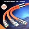 120 Вт 6A 3 в 1 USB кабель для быстрой зарядки Micro USB Type C кабели для зарядки iPhone 14 13 12 Xiaomi шнур для зарядки 1,2 м 2 м