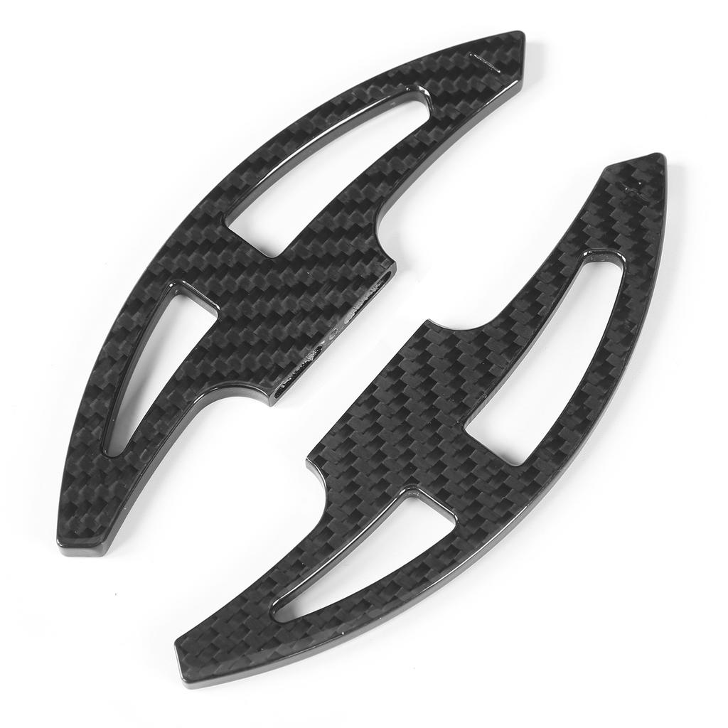 Extend Length Upgrade Carbon Fiber Paddle Shifters Gloss Black Replacement for E46 E90 E92 E93 M3 08‑13Cross Grain