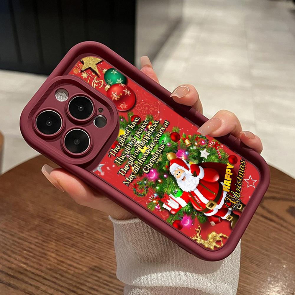 Sky Eye Ladder Soft Case for Samsung A06 A15 A25 A35 A55 A14 A24 A34 S23 S24 FE All Samsung Models Phone Cases Cover NY40 Santa Claus Christmas Tree