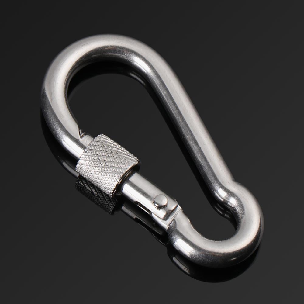 Spring Buckle Outdoor Climbing Gear 304 Stainless Steel Travel Kit Carabiner Safety Hook Lock Ring