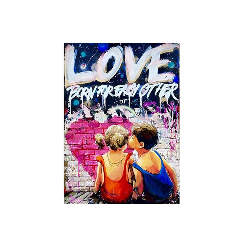 Абстрактное граффити, художественный постер и принт, холст для мальчиков и девочек, современная настенная художественная картина для украшения дома в гостиной