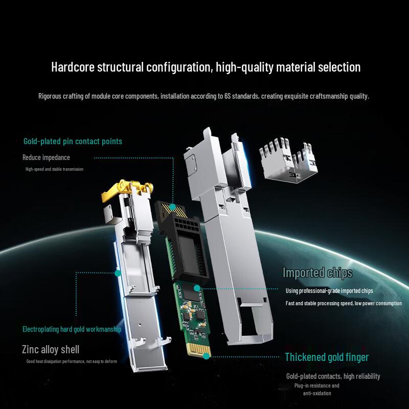 SAMZHE 10G SFP+ Fiber to Ethernet Converter Module