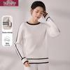 Yu Zhaolin Women's Long Sleeve Crew Neck Knit Pullover