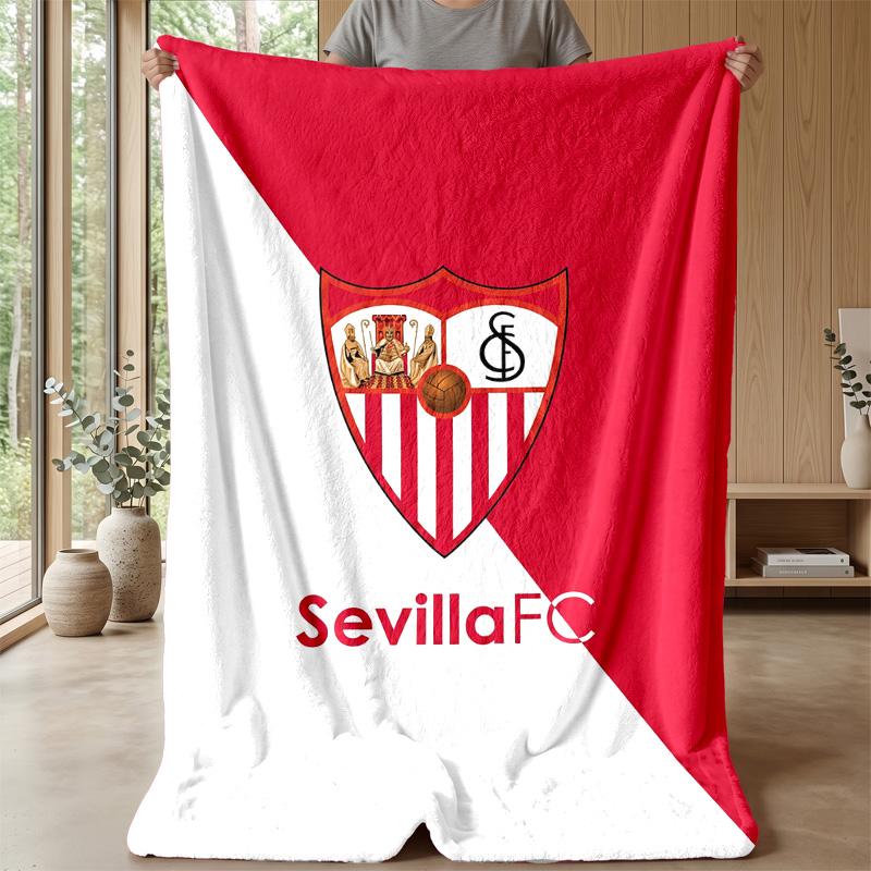 Sevilla FC Soft Flannel Fleece Blanket Lightweight Cozy Warm Throw Blanket For Sofa Bed Home Decor