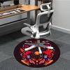 1pc Hummingbird Floral Office Round Area Rug,  Mat Suitable For Office, Under Office Chairs Bedroom Living Room Home Decor, Room Deco