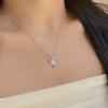 Exquisite Clavicle Chain Elegant Colorful Bow Pendant Necklace for Women Girl Temperament Collar Chain Korean Student Daily Wear