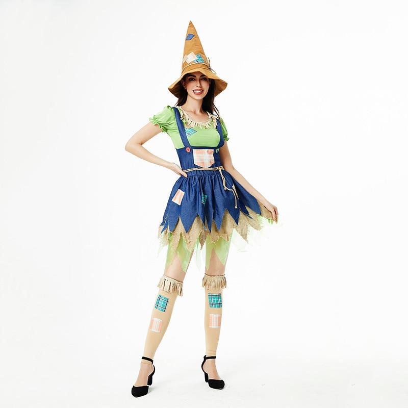 Halloween Costume Witch Dress Witch Dress Scarecrow Funny Dress Up Sexy Show Costume