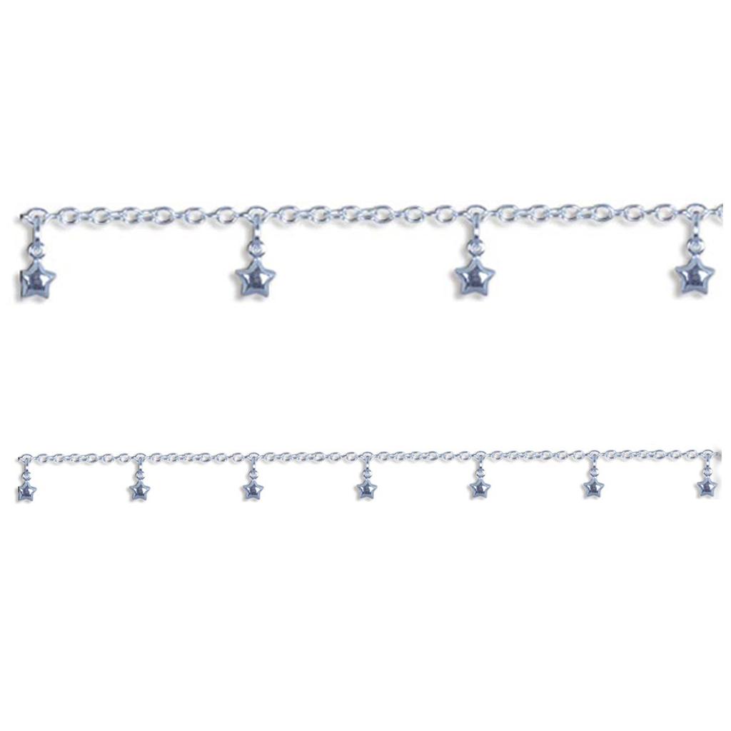 Les Trésors De Lily [R7199] - Silver 'Stars' Bracelet (rhodium) - 5 Mm