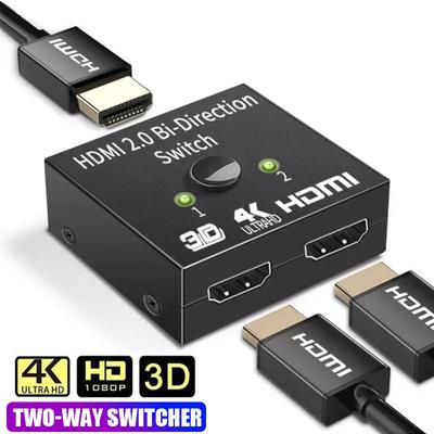 4K 60 Гц HDMI-переключатель 2 в 1 из 1080P HD HDCP 3D HDR HDMI Switcher Box двунаправленный видеоразветвитель для портативных ПК Xbox PS3/4/5 ТВ-приставка ТВ-проектор