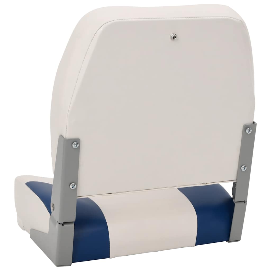 Foldable Boat Seat Set with Blue White Cushion