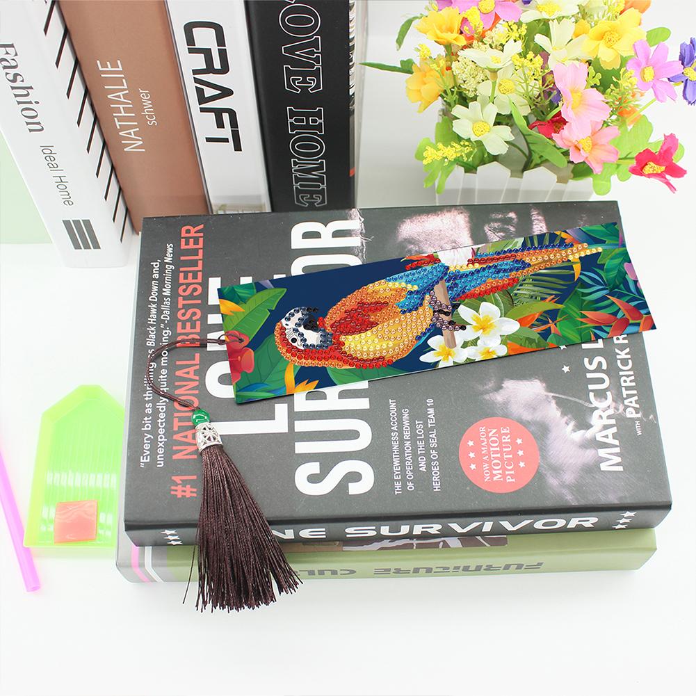 Нежная Милая DIY Алмазная Картина Кисточка Закладка Бабочки Цветочная Тема Бисерные Закладки Материал Упаковка Товары Для Рукоделия