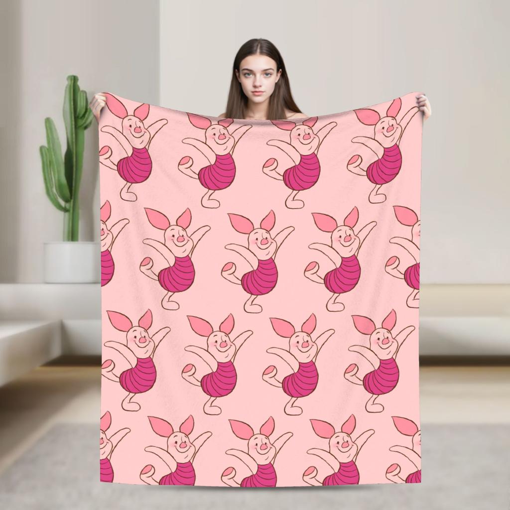 Piglet Pink Pig Super Warm Blanket Girls Boys Plush Bedding Throws Fashion Outdoor Flannel Bedspread Sofa Bed Cover