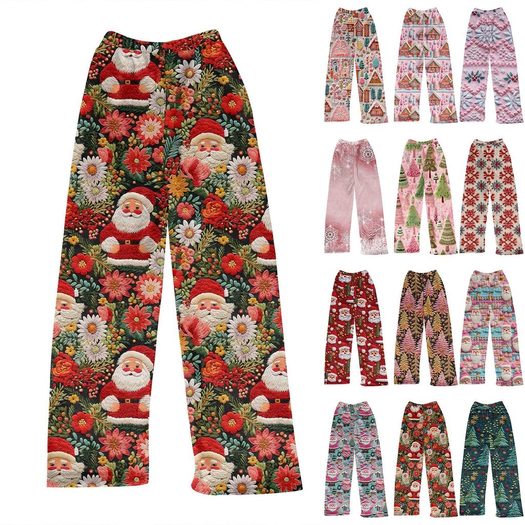 Женские осенне-зимние клетчатые брюки полной длины, спортивные брюки