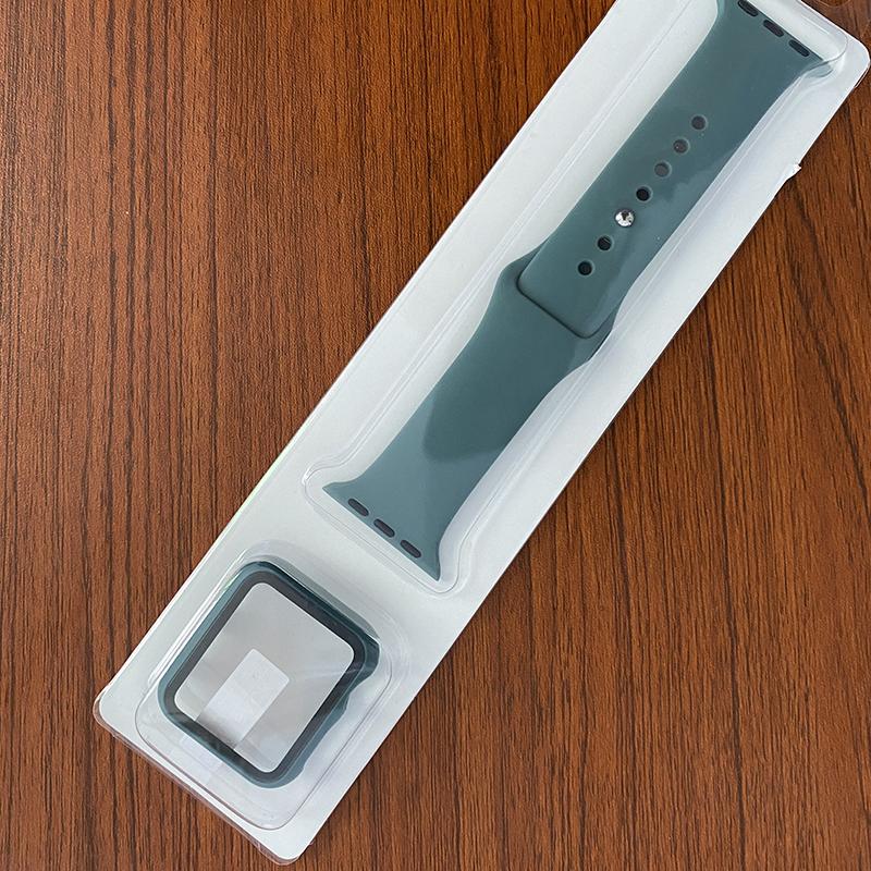 Strap&Glass Cover For Apple Watch Case 45mm 41mm 44mm 40mm 42mm 38mm iWatch Accessorie Screen Protector Apple Watch Serie 3 4 5 6 SE 7 Accessories
