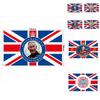 Wufudtp Карл III Флаг Задний фон Ткань 90x150см Уличный флаг Юнион Джек