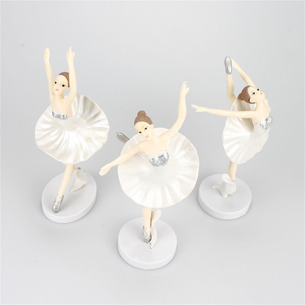 Charm Ballerina Cake Decoration Set Perfect for Ballet Party Favors Supplies Pink Ballet Girl Figure Cake Decoration