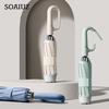 Fully Automatic Sun Protection Umbrella with Hanging Hook Auto Open Windproof Rainproof UV Protection with Anti-UV Coating Compact Travel Parasol