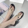 Fashion Shoes Flip Flops Crystals Slides Flat On Beach Women's Slippers and Ladies Sandals Jewels Rhenstone Pvc Comfortable Elegan Shoe