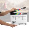 Acrylic Director Scene Clapperboard TV Movie Action Board Film Cut Prop with Pen (Color White)