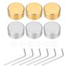 Uxcell Footswitch Guitar Pedal Button Metal Footswitch Top for Guitar Effects Pedal Silver and Gold 6-Piece Toppers, Caps, Covers, 3/8" Buttons,