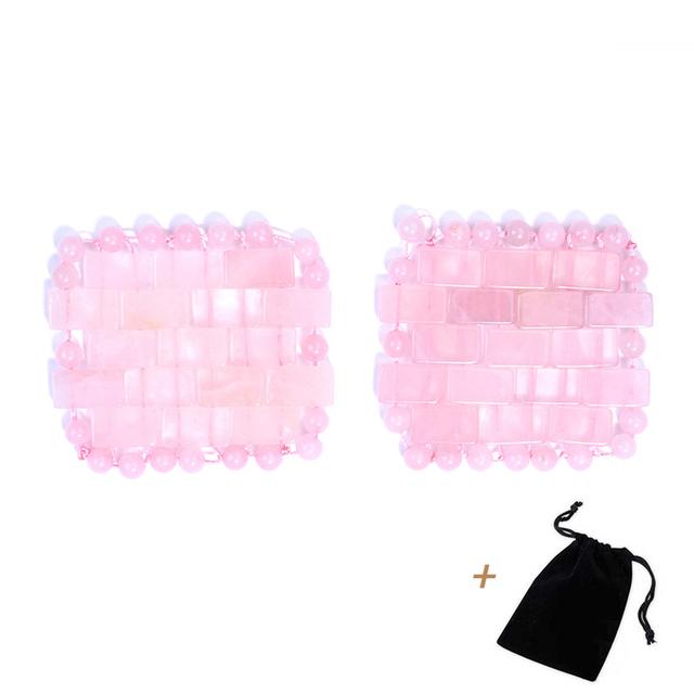 Natural Jade Mask Massager Rose Quartz Cold Therapy Facial SPA Crystal Massage Wrinkle Removal Relax Beauty Skin Care Tool