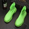 Autumn Men Sock Shoes Stretch Fabric Shoes Slip-On Over The Casual Shoes Men Pumps for 2024 Walking Flat Short Boots
