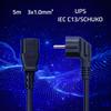 Qoltec Kabel Zasilający | Wtyczka Kątowa Schuko Cee 7/7 (E/F) | Iec C13 | 3X1.00Mm² | Czysta Miedź Cu | 5M