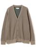 B:MING LIFE STORE by BEAMS Men's Long Sleeve Knit 12 Gauge Double-Face Mesh Cardigan, Taupe, Size L