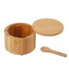 Банки для соли, приправы, банка для перца, бамбуковая коробка для приправ, чаша для хранения, набор горшков, деревянный контейнер для сахара, держатель с функцией крышки, несколько чаш